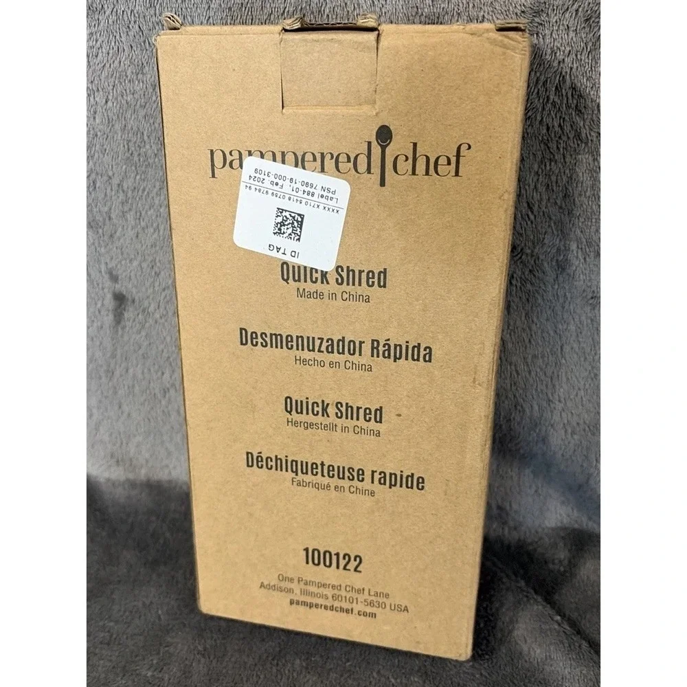New Pampered Chef 2Pcs Gray Quick Shred 100122 Pork Chicken Meat Shredding Forks